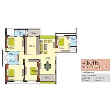 4BHK Type-2 Block-C
