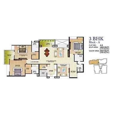 3 BHK, Block A(A-3)