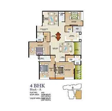 4 BHK, Block A(A-1)